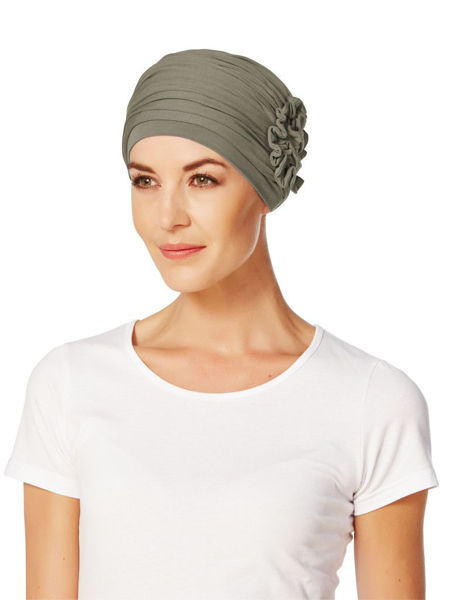 LOTUS TURBAN - Brown green