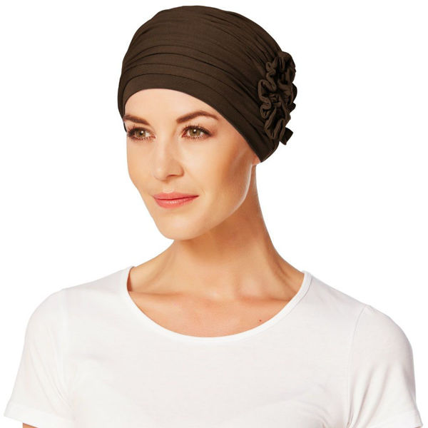 LOTUS TURBAN - Coffee brown