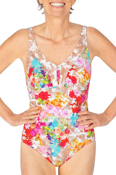 Floral Breeze Half Bodice Badedragt - Multi Batik