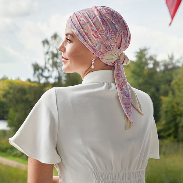 Beatrice Turban w. Ribbons - Energetic Flowers