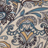 Silk Scarf - Antique Paisley/Petrol - 90x90 cm