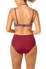 Amoena Apulia - Bikini Top Padded - Bordeaux/Multi