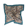 Silk Scarf - Antique Paisley/Petrol - 90x90 cm