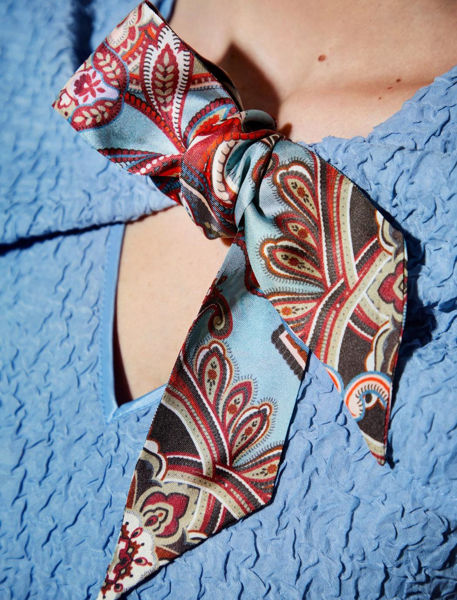 Twilly Scarf - Royal Paisley-Blue - 5x85 cm