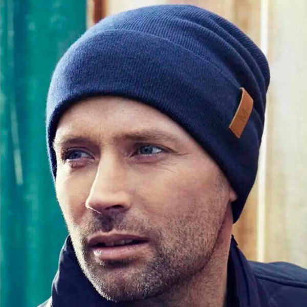 Male Headwear - Storm - Knitted Hat - Black Iris